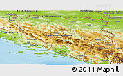 Physical Panoramic Map of Bosnia and Herzegovina