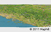 Satellite Panoramic Map of Bosnia and Herzegovina