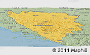 Savanna Style Panoramic Map of Bosnia and Herzegovina