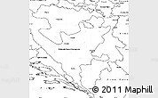 Blank Simple Map of Republika Srpska