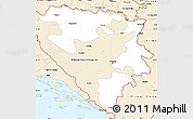 Classic Style Simple Map of Republika Srpska