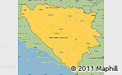 Savanna Style Simple Map of Bosnia and Herzegovina