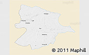 Classic Style 3D Map of Bobonong, single color outside