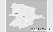 Gray 3D Map of Bobonong, single color outside