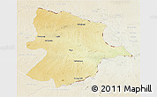 Physical 3D Map of Bobonong, lighten