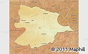 Physical 3D Map of Bobonong, satellite outside