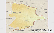 Physical 3D Map of Bobonong, shaded relief outside