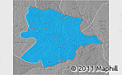 Political 3D Map of Bobonong, desaturated