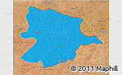 Political 3D Map of Bobonong, satellite outside