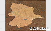 Satellite 3D Map of Bobonong, darken