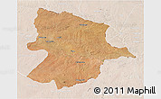 Satellite 3D Map of Bobonong, lighten