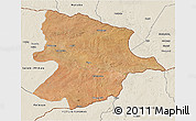 Satellite 3D Map of Bobonong, shaded relief outside