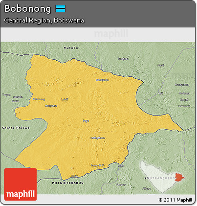 Savanna Style 3D Map of Bobonong