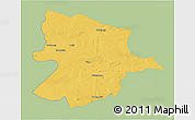 Savanna Style 3D Map of Bobonong, single color outside