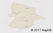 Shaded Relief 3D Map of Bobonong, cropped outside
