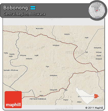 Shaded Relief 3D Map of Bobonong