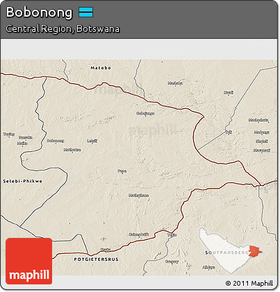 Shaded Relief 3D Map of Bobonong