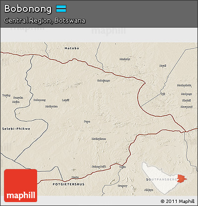 Shaded Relief 3D Map of Bobonong