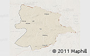 Shaded Relief 3D Map of Bobonong, lighten