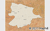 Shaded Relief 3D Map of Bobonong, satellite outside