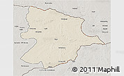 Shaded Relief 3D Map of Bobonong, semi-desaturated