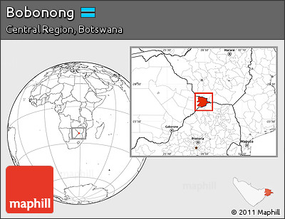 Blank Location Map of Bobonong
