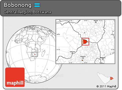 Blank Location Map of Bobonong