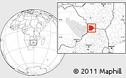 Blank Location Map of Bobonong, highlighted parent region