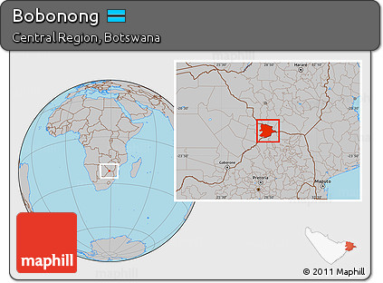 Gray Location Map of Bobonong