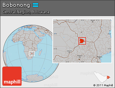 Gray Location Map of Bobonong