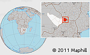Gray Location Map of Bobonong, highlighted parent region