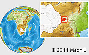 Physical Location Map of Bobonong, highlighted country