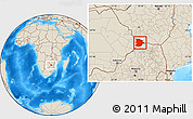Shaded Relief Location Map of Bobonong