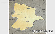 Physical Map of Bobonong, darken, semi-desaturated