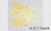 Physical Map of Bobonong, lighten, desaturated