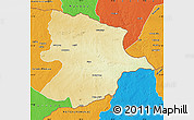 Physical Map of Bobonong, political outside