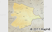 Physical Map of Bobonong, semi-desaturated