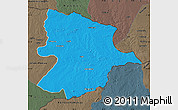 Political Map of Bobonong, darken, semi-desaturated