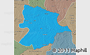 Political Map of Bobonong, semi-desaturated