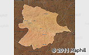 Satellite Map of Bobonong, darken