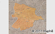 Satellite Map of Bobonong, semi-desaturated