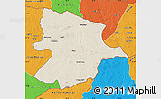 Shaded Relief Map of Bobonong, political outside