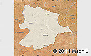 Shaded Relief Map of Bobonong, satellite outside