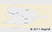 Classic Style Panoramic Map of Bobonong, single color outside
