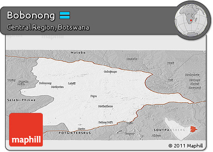 Gray Panoramic Map of Bobonong
