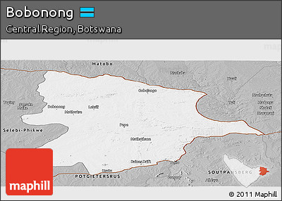 Gray Panoramic Map of Bobonong