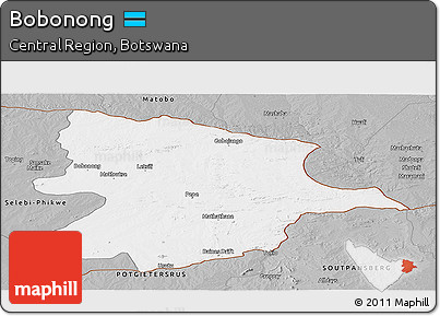 Gray Panoramic Map of Bobonong