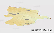 Physical Panoramic Map of Bobonong, cropped outside