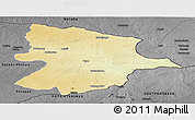 Physical Panoramic Map of Bobonong, darken, desaturated