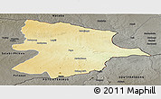 Physical Panoramic Map of Bobonong, darken, semi-desaturated